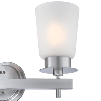 Reynaldo Three-Light Wall Fixture, Brushed Nickel Finish