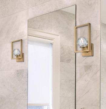 Zoa One-Light LED Indoor Wall Fixture, Brushed Brass Finish