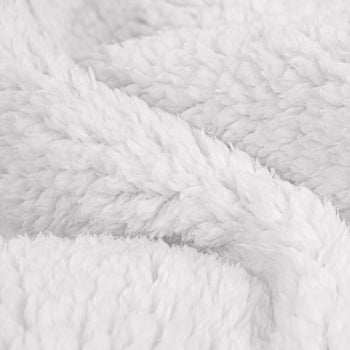 Plush Sherpa Fleece Throw Blanket Grey