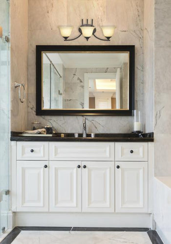 Kings Canyon Three-Light Interior Wall Fixture, Oil Rubbed Bronze Finish with Burnt Scavo Glass