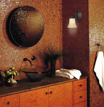 Trinity II One-Light Interior Wall Fixture, Oil Rubbed Bronze Finish with Aged Alabaster Glass