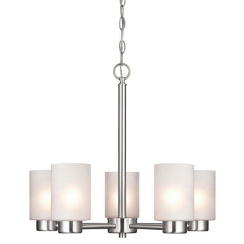 Sylvestre Five-Light Indoor Chandelier, Brushed Nickel Finish