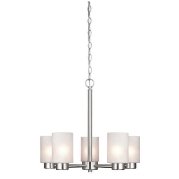 Sylvestre Five-Light Indoor Chandelier, Brushed Nickel Finish