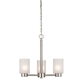 Sylvestre Three-Light Indoor Chandelier, Brushed Nickel Finish