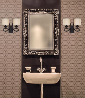 Lenola Two-Light Indoor Wall Fixture, Amber Bronze Finish