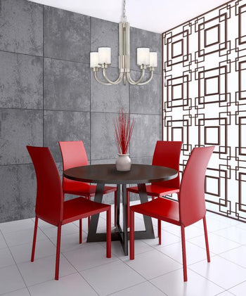 Ramsgate Five-Light Indoor Chandelier, Brushed Nickel Finish