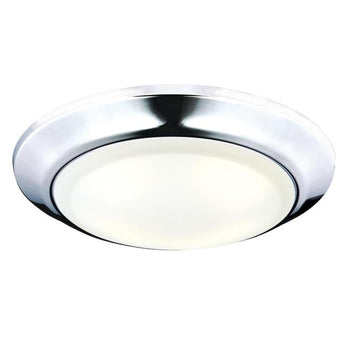 7-3/8-Inch Dimmable ENERGY STAR 3000K LED Indoor/Outdoor Surface Mount Ceiling Fixture, Chrome Finish