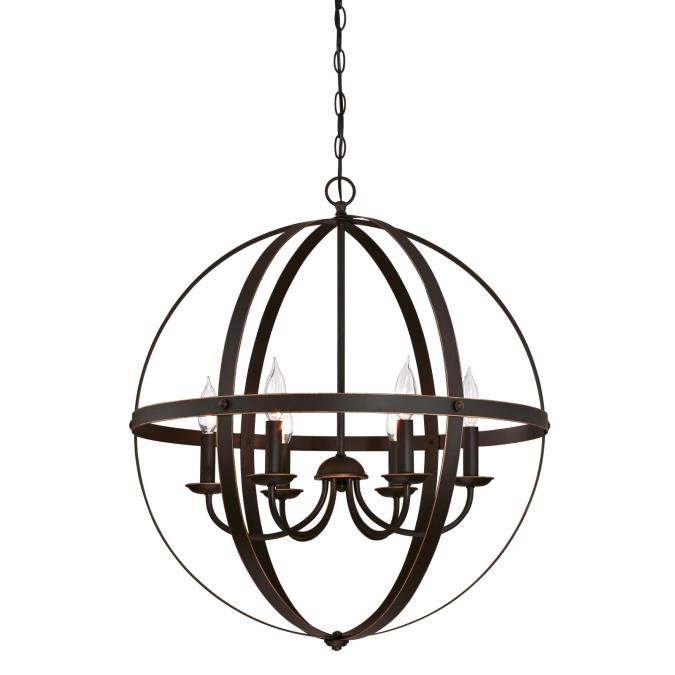 Stella Mira Six-Light Indoor Chandelier, Oil Rubbed Bronze Finish