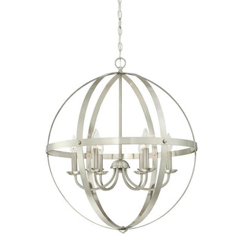 Stella Mira Six-Light Indoor Chandelier, Brushed Nickel Finish