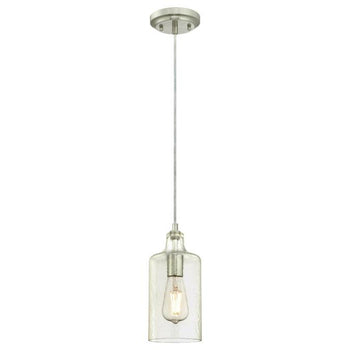 Carmen One-Light Indoor Mini Pendant, Brushed Nickel Finish