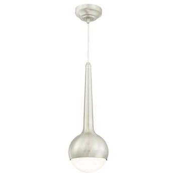 One-Light LED Indoor Mini Pendant, Brushed Nickel Finish
