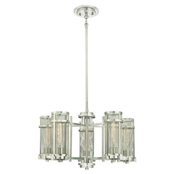 Adler Five-Light Indoor Chandelier, Brushed Nickel Finish