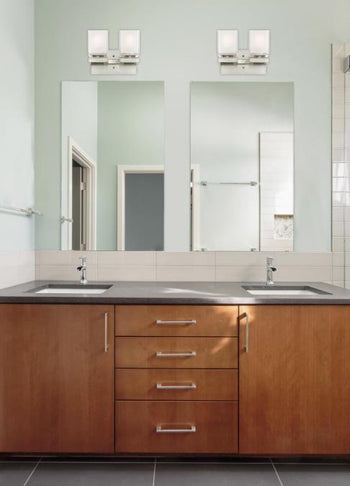 Nyle Two-Light Indoor Wall Fixture, Brushed Nickel Finish