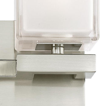 Nyle Two-Light Indoor Wall Fixture, Brushed Nickel Finish