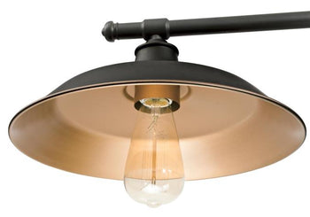 Iron Hill Three-Light Indoor Island Pulley Pendant, Oil Rubbed Bronze Finish with Highlights