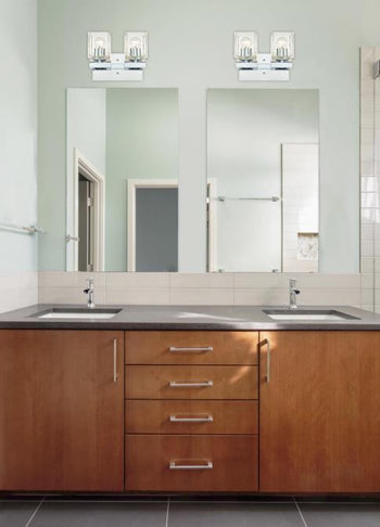 Nyle Two-Light Indoor Wall Fixture, Chrome Finish