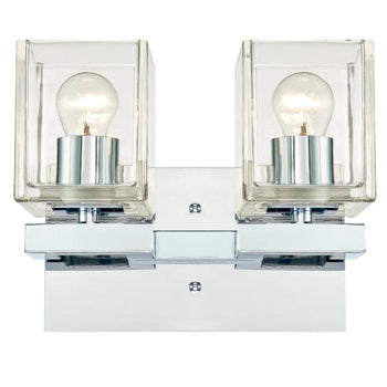 Nyle Two-Light Indoor Wall Fixture, Chrome Finish