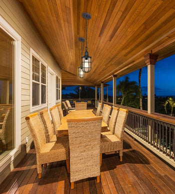 Crestview One-Light Outdoor Pendant, Textured Black Finish