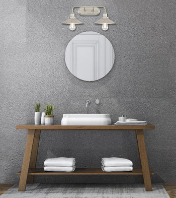 Maggie Two-Light Indoor Wall Fixture, Brushed Nickel Finish