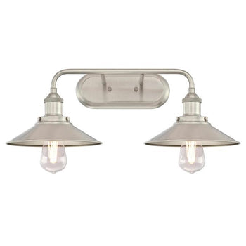 Maggie Two-Light Indoor Wall Fixture, Brushed Nickel Finish
