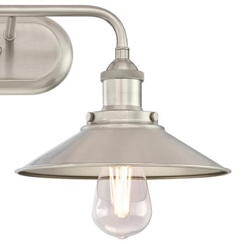 Maggie Two-Light Indoor Wall Fixture, Brushed Nickel Finish