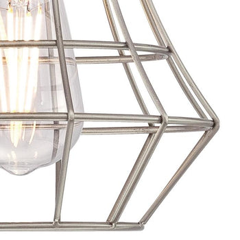 Nathaniel One-Light Indoor Mini Pendant, Brushed Nickel Finish