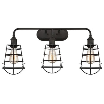Oliver Three-Light Indoor Wall Fixture, Oil Rubbed Bronze Finish