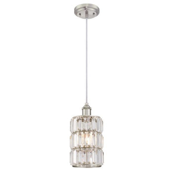Sophie One-Light Indoor Mini Pendant, Brushed Nickel Finish