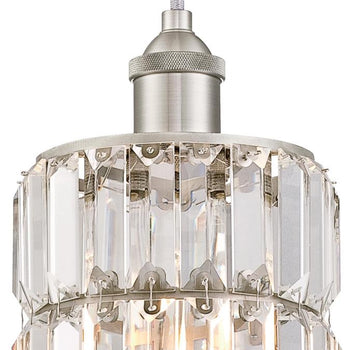 Sophie One-Light Indoor Mini Pendant, Brushed Nickel Finish
