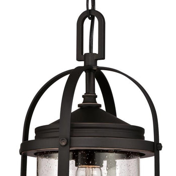 Grandview One-Light Outdoor Pendant, Oil Rubbed Bronze Finish with Highlights