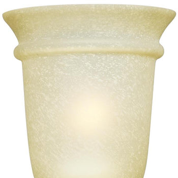 Montrose Three-Light Wall Fixture, Oil Rubbed Bronze Finish with Highlights and Mocha Scavo Glass