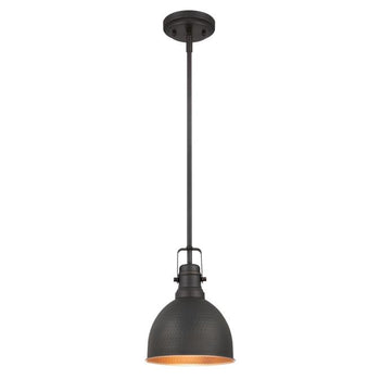 Madras One-Light Indoor Mini Pendant, Hammered Oil Rubbed Finish