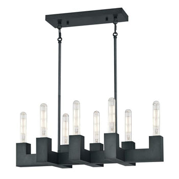 Skybridge Eight-Light LED Indoor Chandelier, Iron Finish