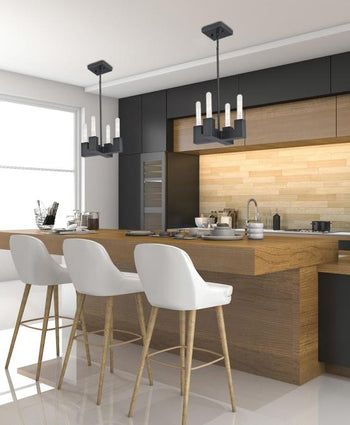 Skybridge Four-Light LED Indoor Pendant, Iron Finish