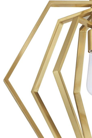 Holly One-Light Indoor Pendant, Champagne Brass Finish