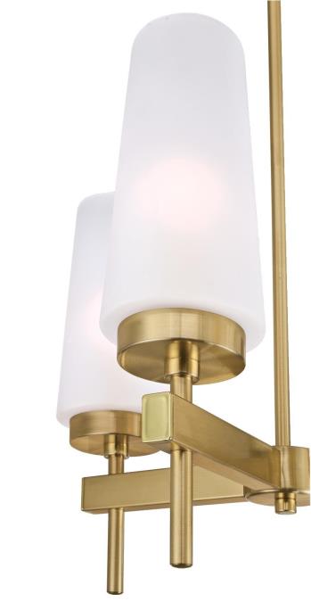 Chaddsford Six-Light Indoor Chandelier, Champagne Brass Finish