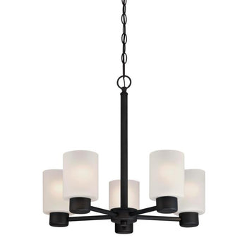 Sylvestre Five-Light Indoor Chandelier, Oil Rubbed Bronze Finish
