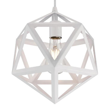 One-Light Indoor Pendant, Matte White Finish