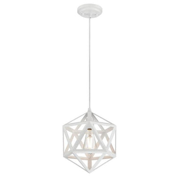 One-Light Indoor Pendant, Matte White Finish
