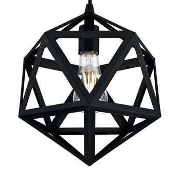 One-Light Indoor Pendant, Matte Black Finish