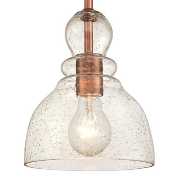 Fiona One-Light Indoor Mini Pendant, Washed Copper Finish