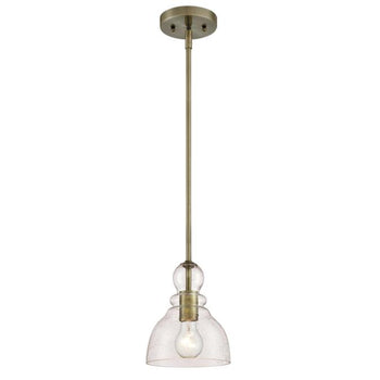 Fiona One-Light Indoor Mini Pendant, Antique Brass Finish