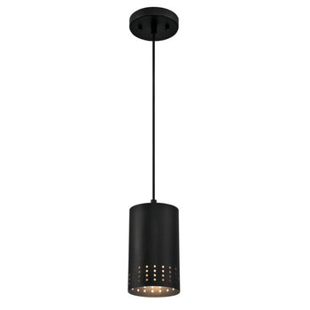 Phelps One-Light Indoor Mini Pendant, Matte Black Finish