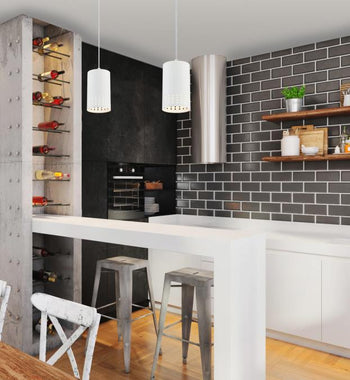 Phelps One-Light Indoor Mini Pendant, Matte White Finish