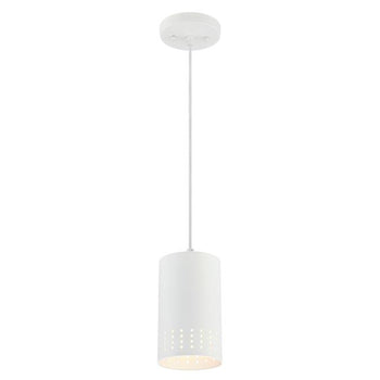 Phelps One-Light Indoor Mini Pendant, Matte White Finish
