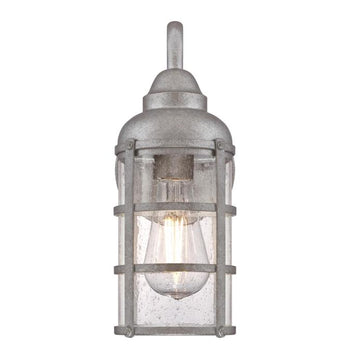 Rezner One-Light Outdoor Wall Fixture, Galvanized Steel Finish