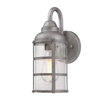 Rezner One-Light Outdoor Wall Fixture, Galvanized Steel Finish
