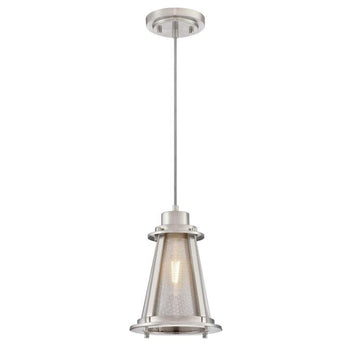 Beatrix One-Light Indoor Mini Pendant, Brushed Nickel Finish