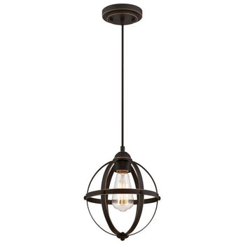 Stella Mira One-Light Indoor Mini Pendant, Oil Rubbed Bronze Finish with Highlights
