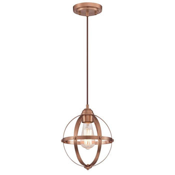 Stella Mira One-Light Indoor Mini Pendant, Washed Copper Finish